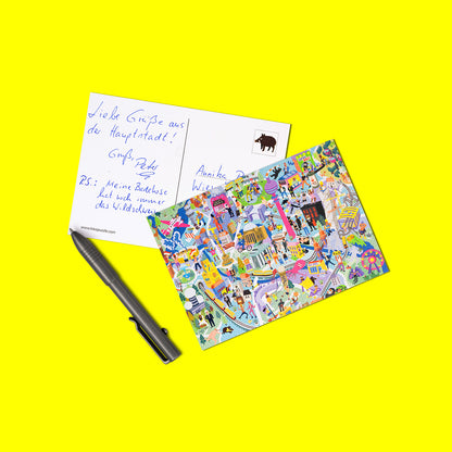 WIMMELPOSTKARTE BERLIN